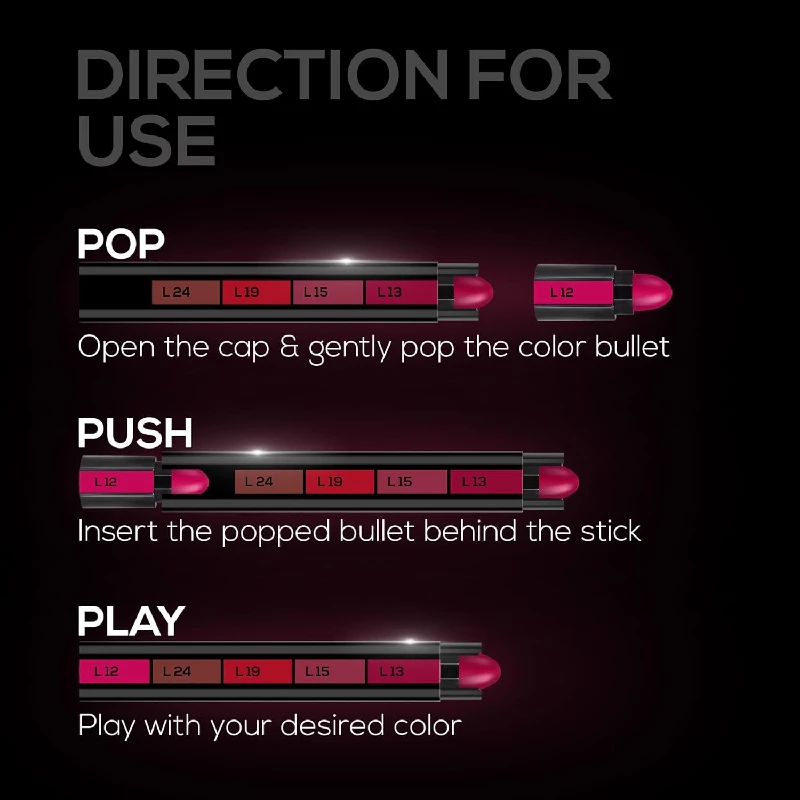 Renee FAB 5 Glossy 5 in 1 Lipstick, 7.5 g-4.webp